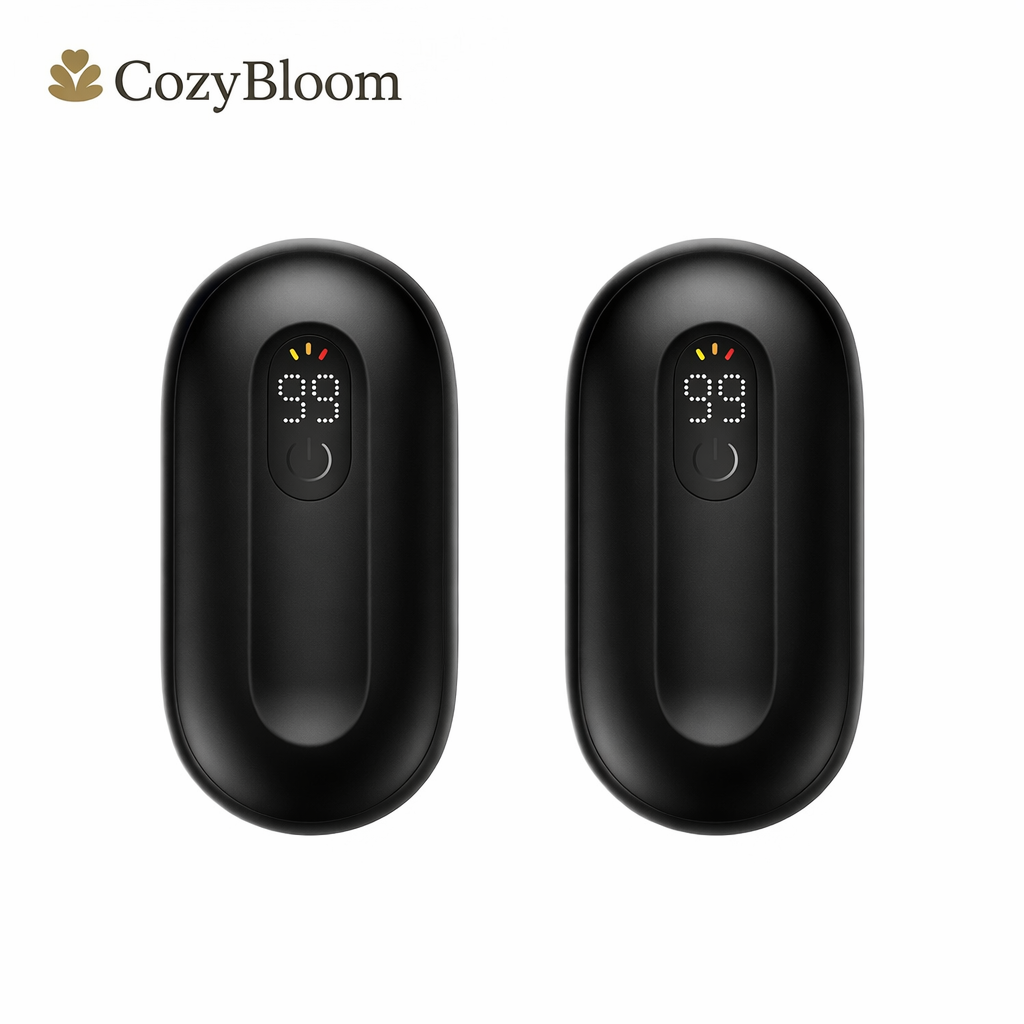 CozyBloom® HeatPods™ – 2-in-1 Oplaadbare Handwarmers| Directe Warmte voor Buiten, Werk & Wintercomfort
