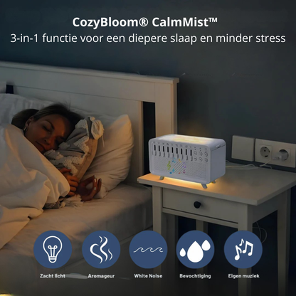 CozyBloom® CalmMist™ – 3-in-1 functie | Voor een diepere slaap en minder stress