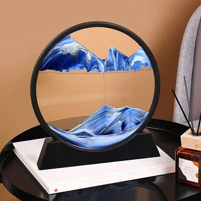 CozyBloom® ZenFlow Sandscape™ 3D Beweegbaar Zandlandschap voor Rust, Mindfulness & Ontspanning