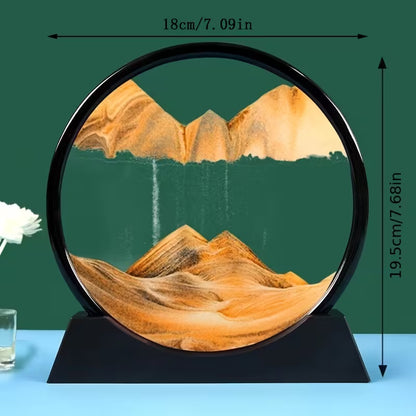 CozyBloom® ZenFlow Sandscape™ 3D Beweegbaar Zandlandschap voor Rust, Mindfulness & Ontspanning