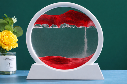 CozyBloom® ZenFlow Sandscape™ 3D Beweegbaar Zandlandschap voor Rust, Mindfulness & Ontspanning