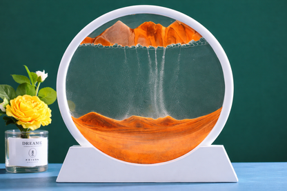 CozyBloom® ZenFlow Sandscape™ 3D Beweegbaar Zandlandschap voor Rust, Mindfulness & Ontspanning