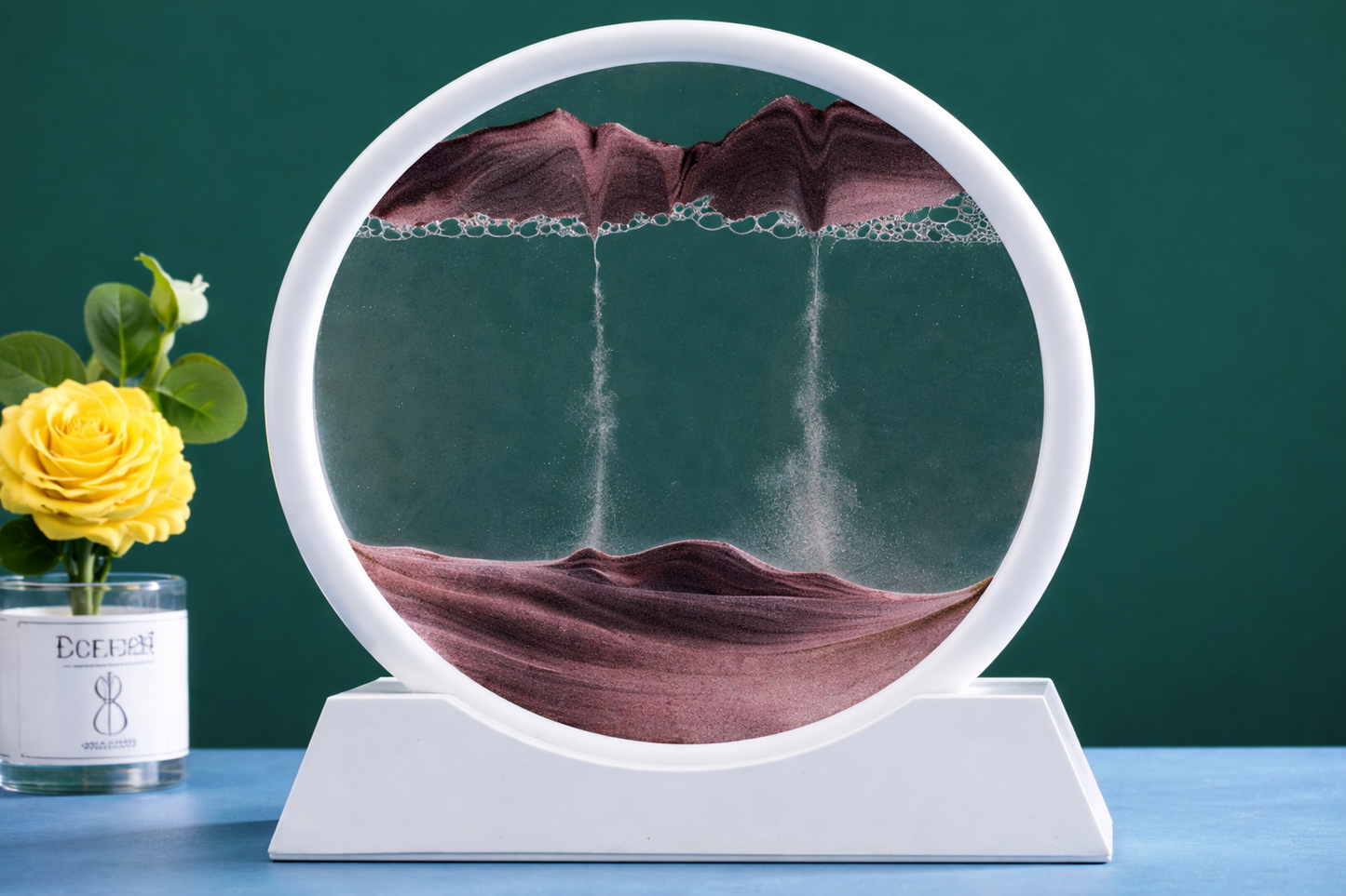 CozyBloom® ZenFlow Sandscape™ 3D Beweegbaar Zandlandschap voor Rust, Mindfulness & Ontspanning