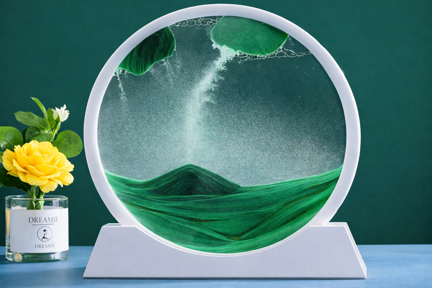 CozyBloom® ZenFlow Sandscape™ 3D Beweegbaar Zandlandschap voor Rust, Mindfulness & Ontspanning