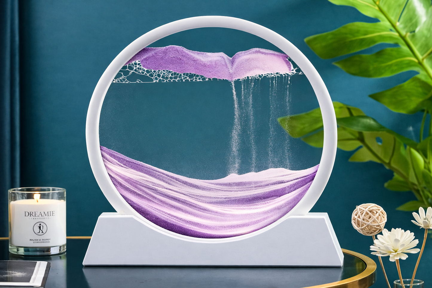 CozyBloom® ZenFlow Sandscape™ 3D Beweegbaar Zandlandschap voor Rust, Mindfulness & Ontspanning