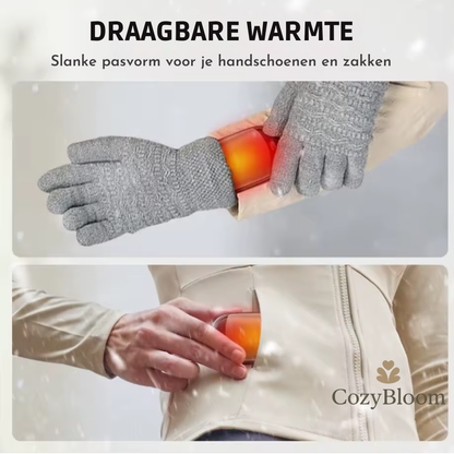 CozyBloom® HeatPods™ – 2-in-1 Oplaadbare Handwarmers| Directe Warmte voor Buiten, Werk & Wintercomfort