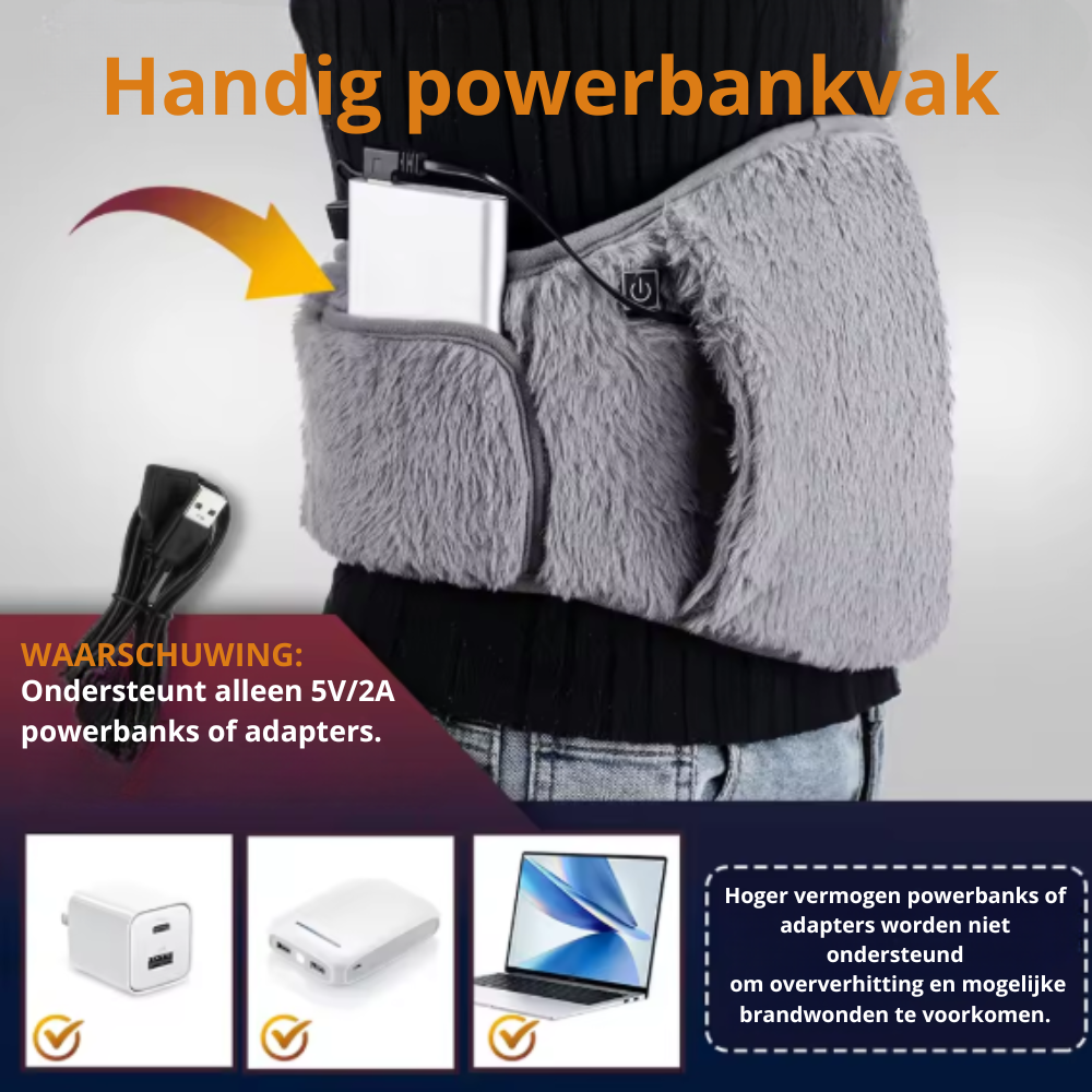 CozyBloom® WarmHug Pro™ – Elektrisch Verwarmingskussen voor Buikpijn, Menstruatiekrampen & Diepe Winterwarmte